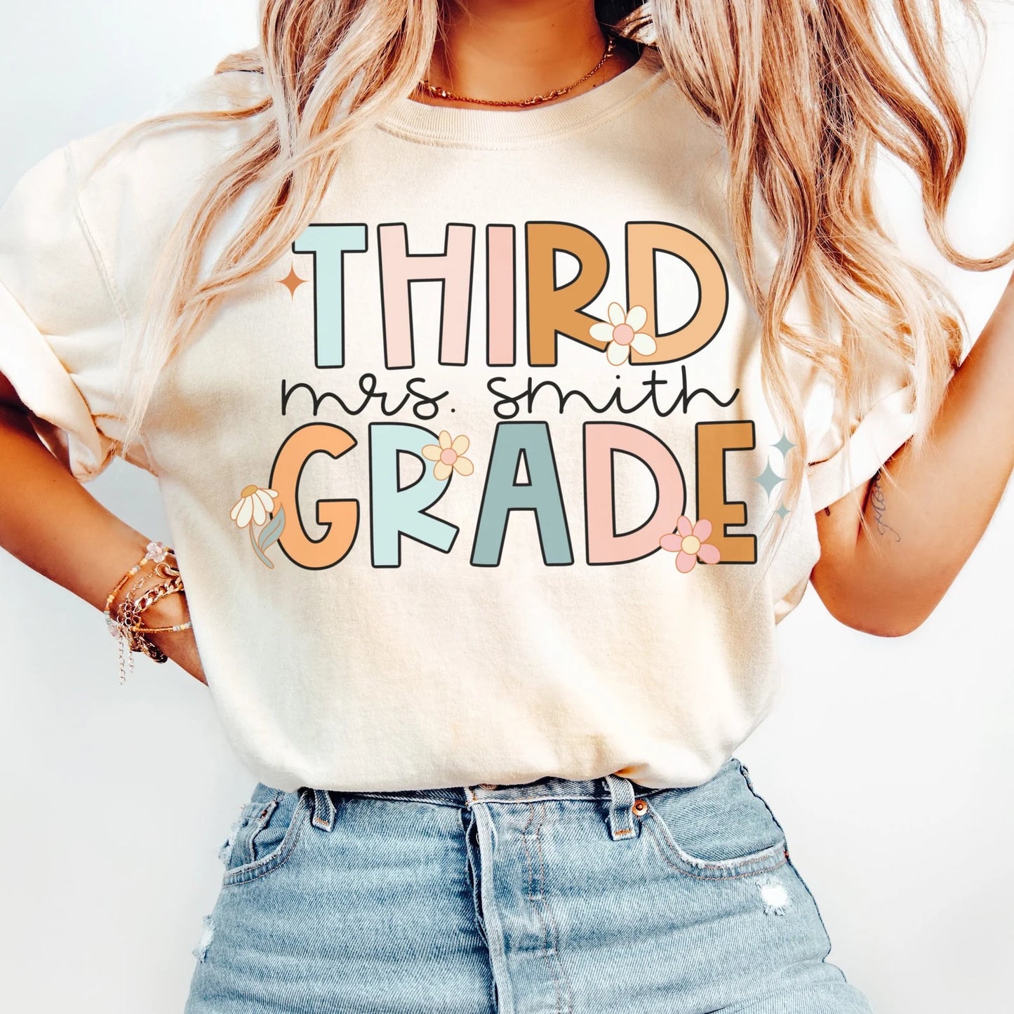 Third Grade Teacher Shirt - 3rd Grade Teacher Shirt - Teacher Shirt - Gift For Teacher - First Day of School Teacher T-Shirt - Back to School Teacher Shirt