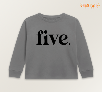 Five Birthday Boy Shirt Long Sleeve - 5th Birthday Boy Shirt - Fifth Birthday Boy Shirt Long Sleeve