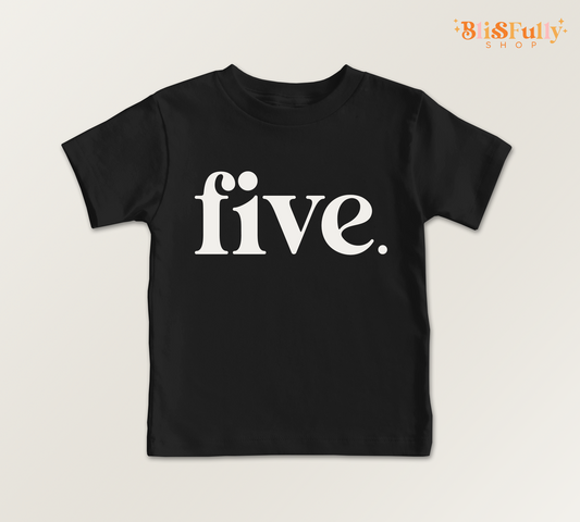 Five Birthday Shirt for Boy - 5th Birthday Boy Shirt - Boy Fifth Birthday Shirt