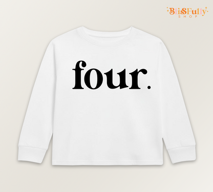 Four Birthday Boy Shirt Long Sleeve - 4th Birthday Boy Shirt - Fourth Birthday Boy Shirt Long Sleeve