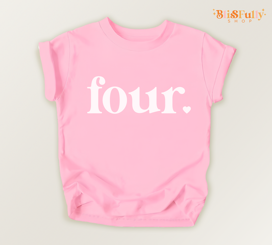 Four Birthday Shirt for Girl - 4th Birthday Shirt Girl - Girl Fourth Birthday Shirt