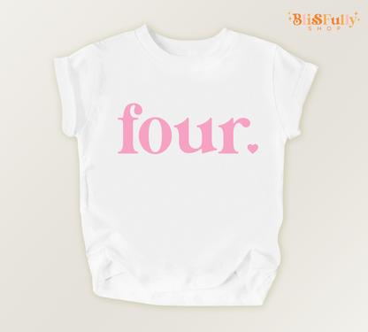 Four Birthday Shirt for Girl - 4th Birthday Shirt Girl - Girl Fourth Birthday Shirt
