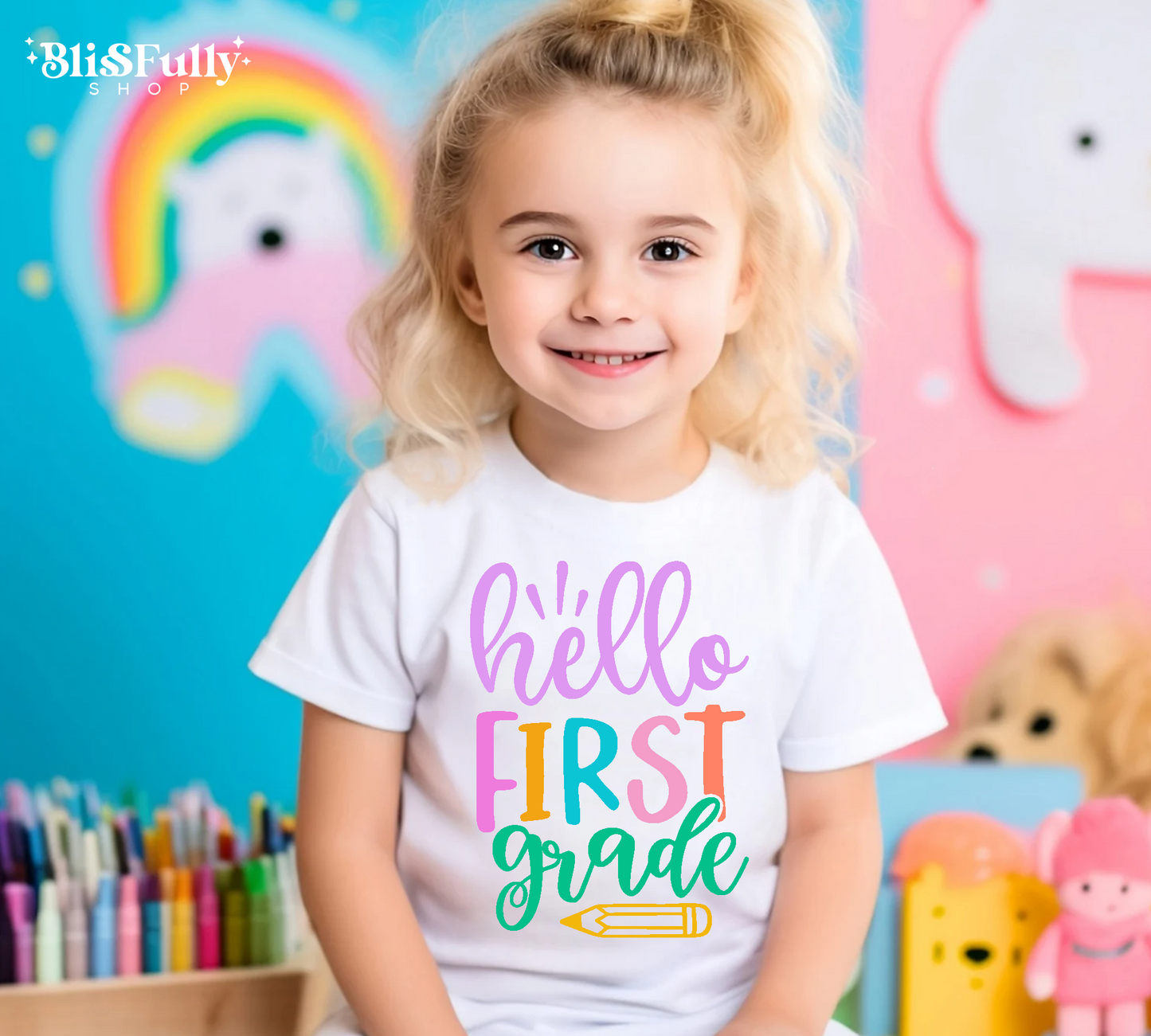 Hello 1st Grade Shirt - Hello First Grade Shirt - First Day of School Shirt - First Day of 1st Grade Shirt