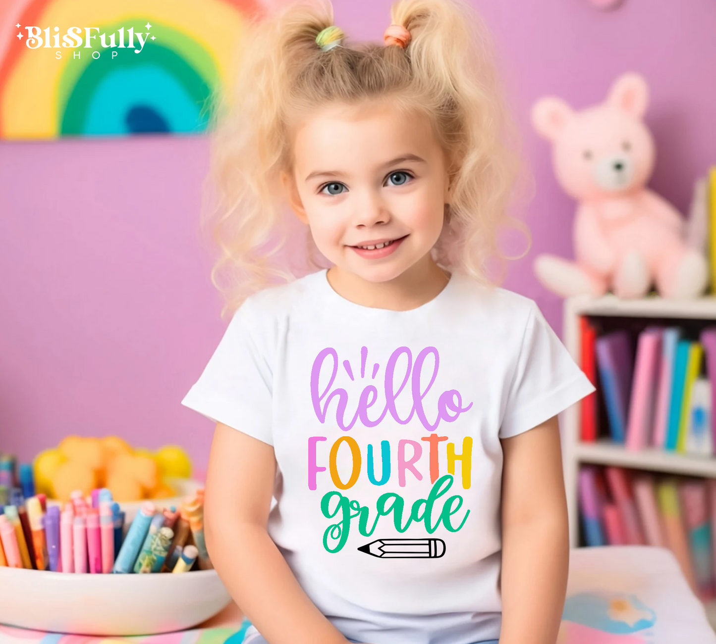 Hello 4th Grade Shirt - Hello Fourth Grade Shirt - First Day of School Shirt - First Day of 4th Grade Shirt