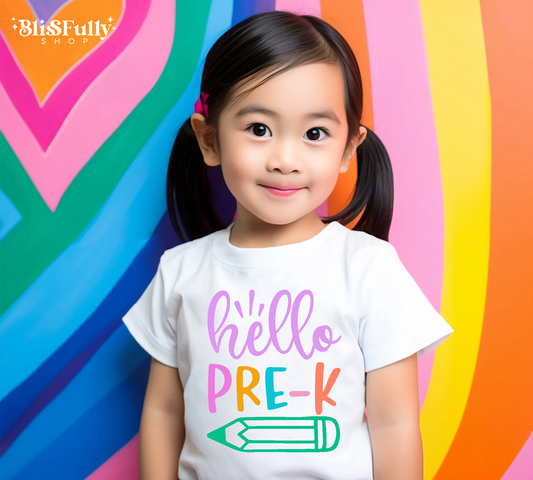 Hello Pre-K Shirt - First Day of School Shirt - First Day of Pre-K Shirt