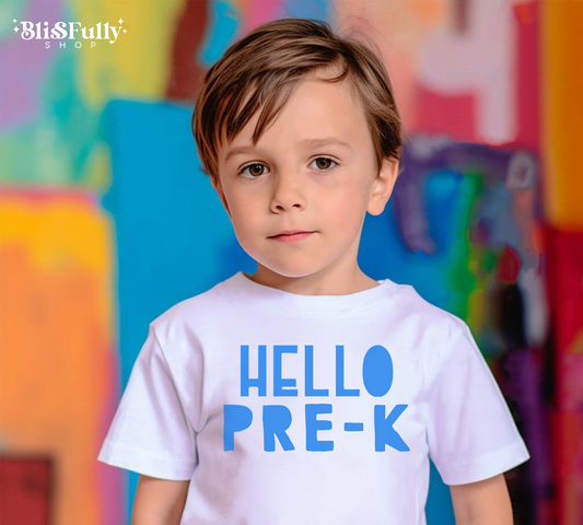 Hello Pre-K Shirt Boy - First Day of School Shirt Boy - First Day of Pre-K Shirt Boy