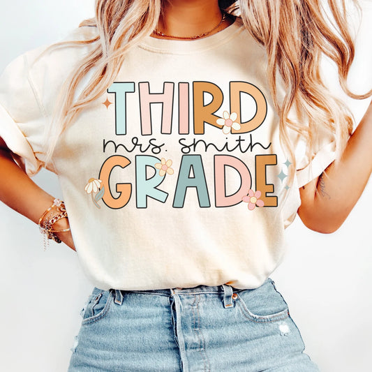Third Grade Teacher Shirt - 3rd Grade Teacher Shirt - Teacher Shirt - Gift For Teacher - First Day of School Teacher T-Shirt  - Back to School Teacher Shirt