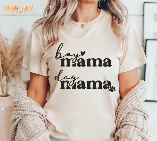 Boy Mama Shirt - Dog Mama Shirt - Mama Shirt - Mom Shirt