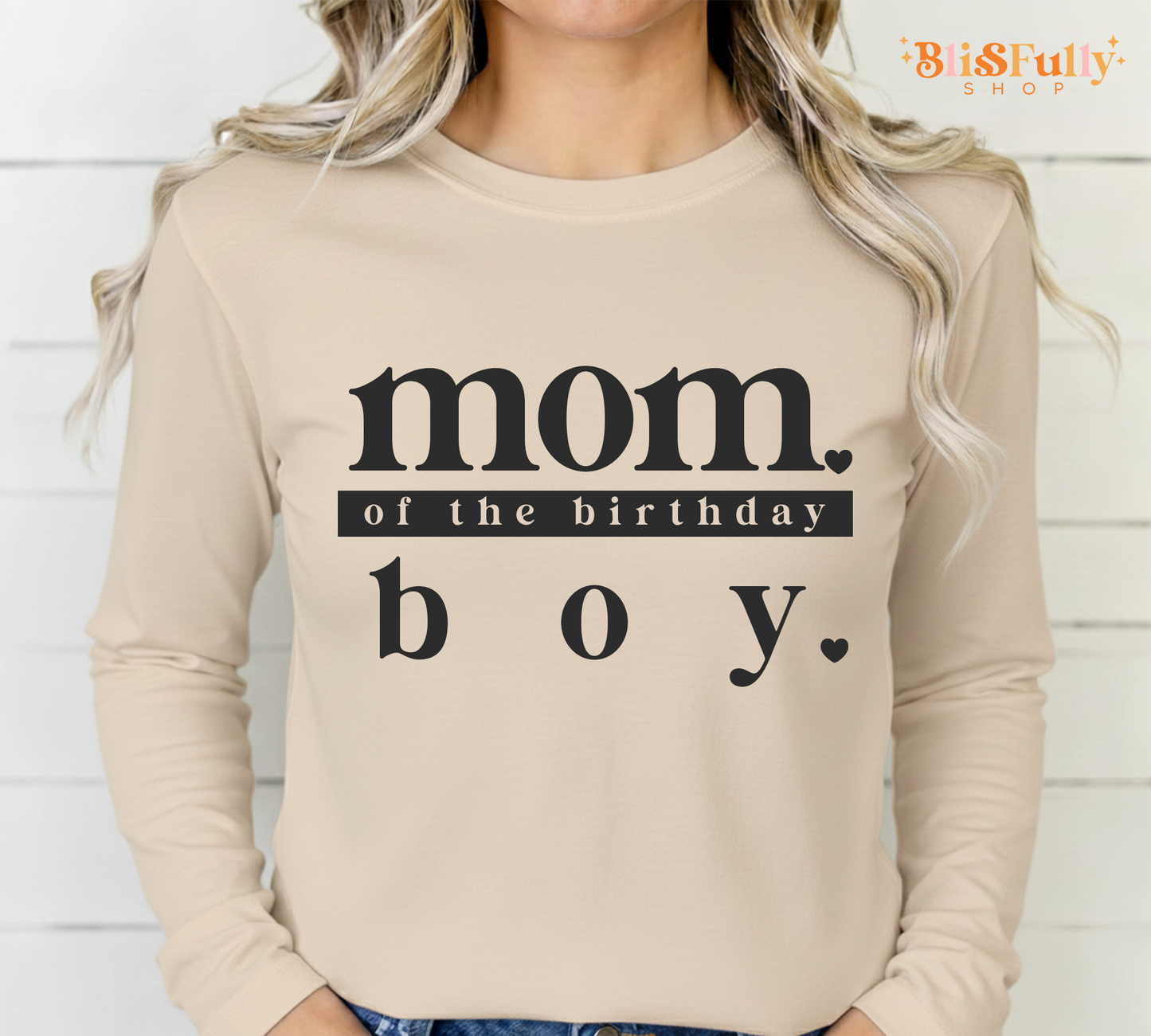 Mom of the Birthday Boy Shirt Long Sleeve - Mama of Boy Shirt Long Sleeve