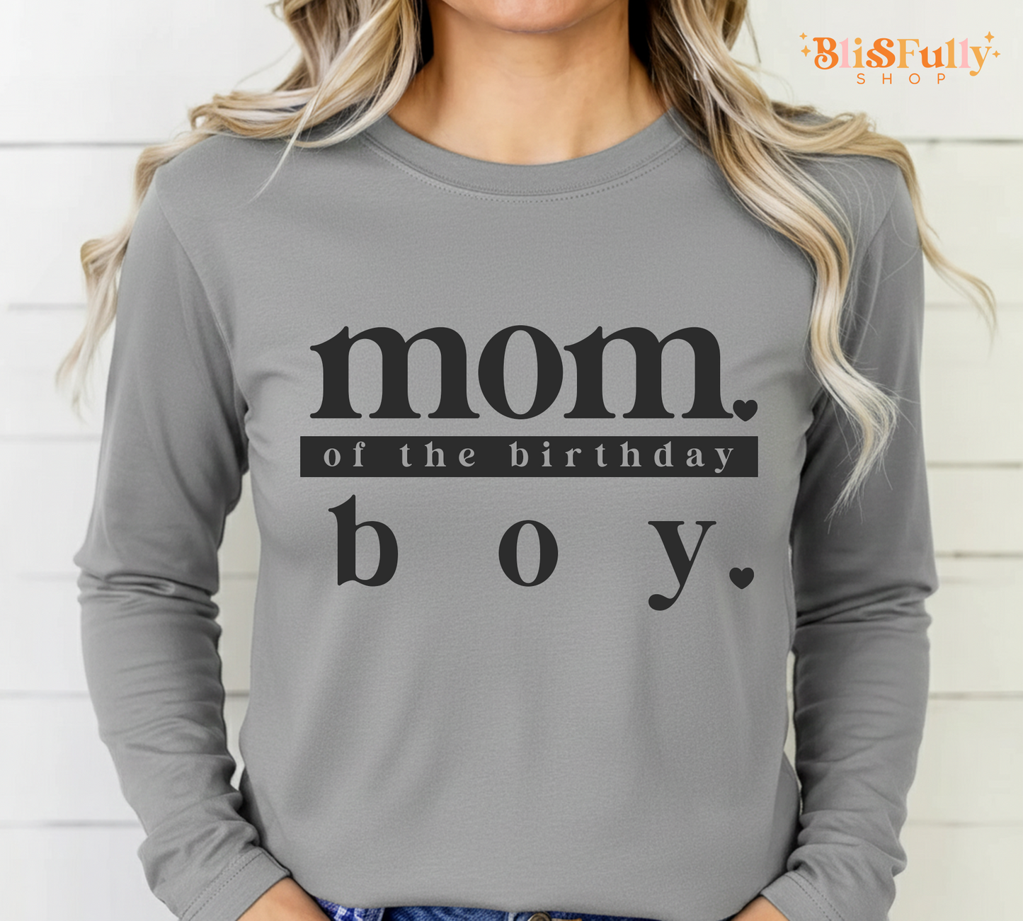 Mom of the Birthday Boy Shirt Long Sleeve - Mama of Boy Shirt Long Sleeve