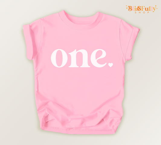One Birthday Shirt for Girl - 1st Birthday Shirt Girl - Girl First Birthday Shirt