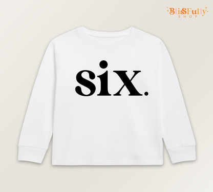 Six Birthday Boy Shirt Long Sleeve - 6th Birthday Shirt Long Sleeve