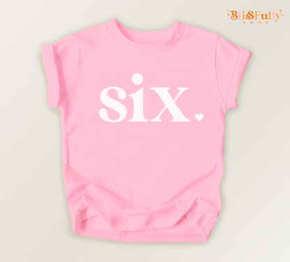 Six Birthday Shirt for Girl - 6th Birthday Shirt Girl