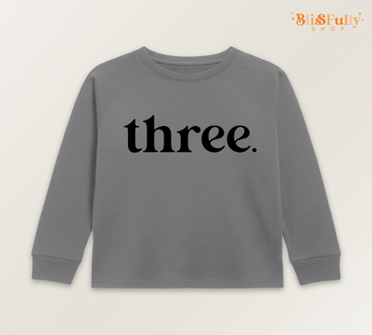 Three Birthday Boy Shirt Long Sleeve - 3rd Birthday Boy Shirt - Third Birthday Boy Shirt Long Sleeve
