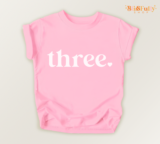 Three Birthday Shirt for Girl - 3rd Birthday Shirt Girl - Girl Third Birthday Shirt
