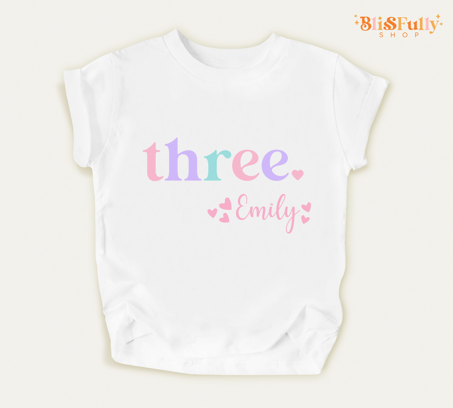 Three Birthday Shirt for Girl Personalized - 3rd Birthday Shirt Girl - Girl Third Birthday Shirt